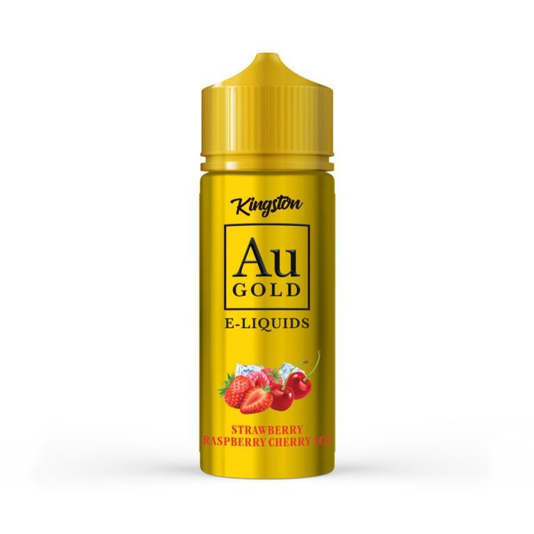 Kingston AU Gold 100ml E-liquid Shortfill - Wolfvapes.co.uk-Strawberry Raspberry Cherry Ice