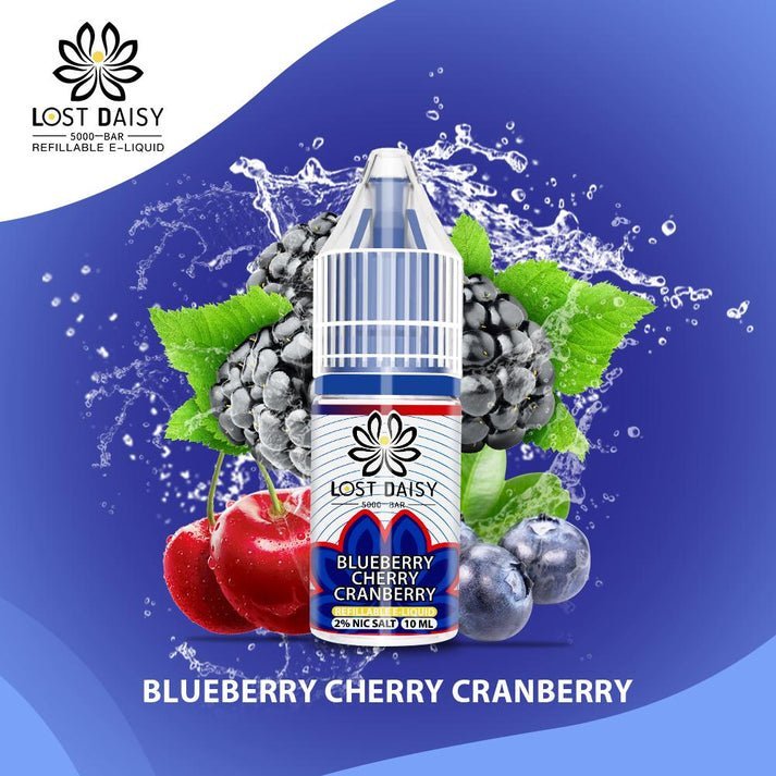 Lost Daisy 5000 Bar Salt 10ml - Box of 10 - Wolfvapes.co.uk-Blueberry Cherry Cranberry