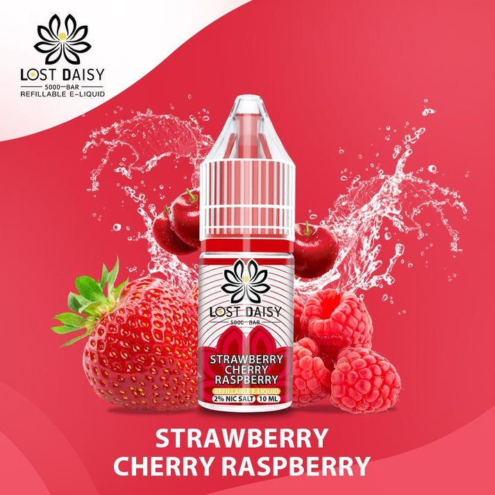 Lost Daisy 5000 Bar Salt 10ml - Box of 10 - Wolfvapes.co.uk-Strawberry Cherry Raspberry