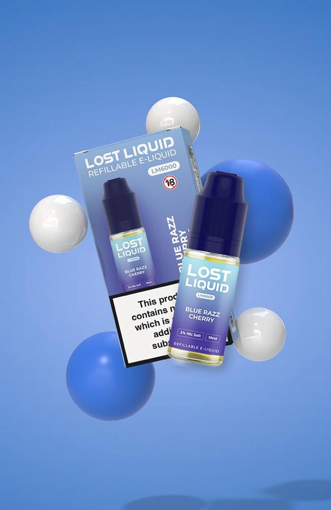 Lost Liquid Nic Salt 10ml E-liquids (Box of 10) - Wolfvapes.co.uk-Blue Razz Cherry