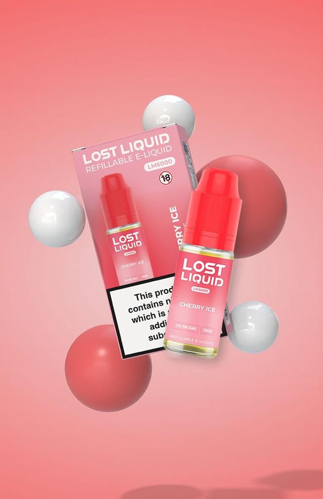 Lost Liquid Nic Salt 10ml E-liquids (Box of 10) - Wolfvapes.co.uk-Cherry Ice