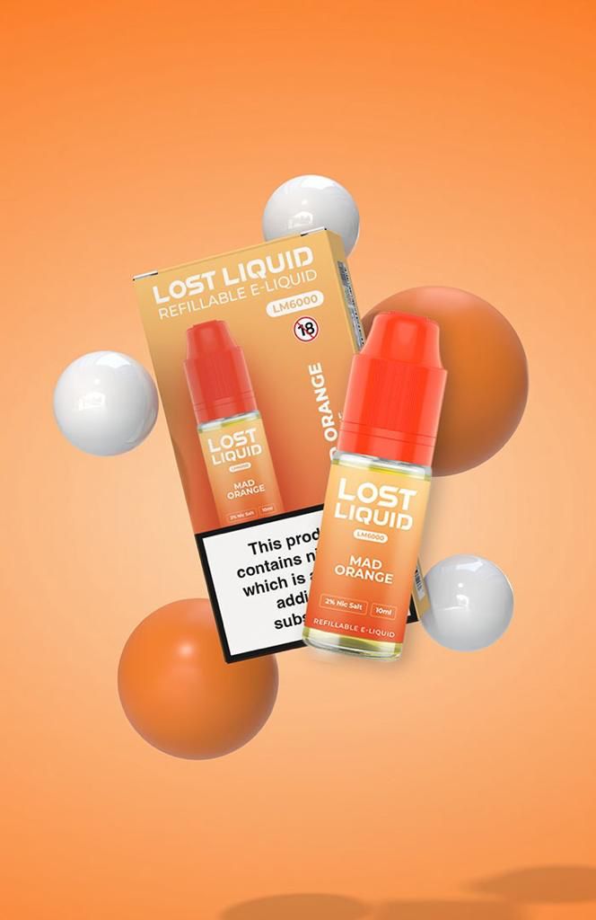 Lost Liquid Nic Salt 10ml E-liquids (Box of 10) - Wolfvapes.co.uk-Mad Orange