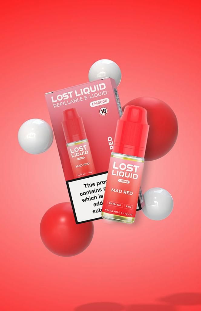 Lost Liquid Nic Salt 10ml E-liquids (Box of 10) - Wolfvapes.co.uk-Mad Red