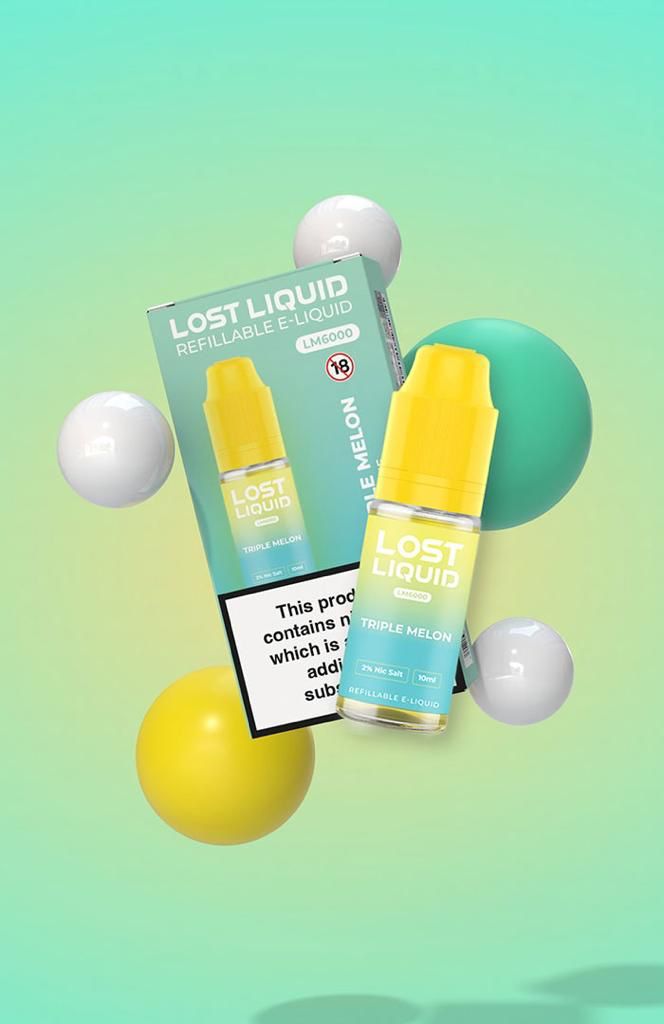 Lost Liquid Nic Salt 10ml E-liquids (Box of 10) - Wolfvapes.co.uk-Triple Melon