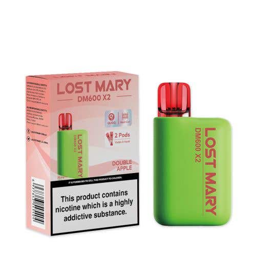 Lost Mary DM600 X2 Disposable Vape Box of 10 - Wolfvapes.co.uk-Double Apple