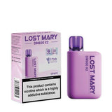 Lost Mary DM600 X2 Disposable Vape Box of 10 - Wolfvapes.co.uk-Grape