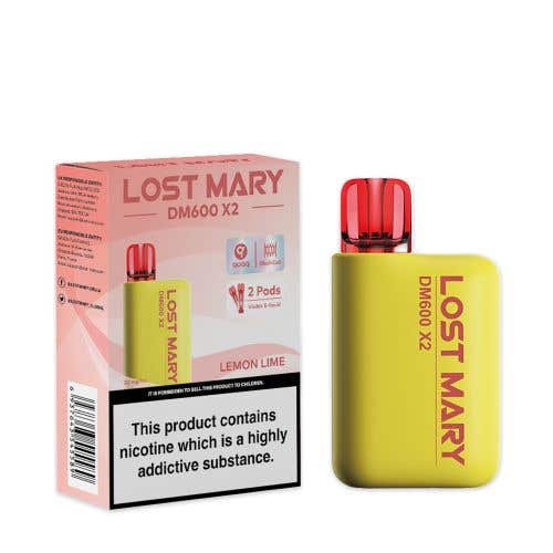 Lost Mary DM600 X2 Disposable Vape Box of 10 - Wolfvapes.co.uk-Lemon Lime