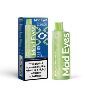 Lost Mary Mad Eyes Hoal 600 Puffs Disposable Vape Box of 10 - Wolfvapes.co.uk-Apple Peach