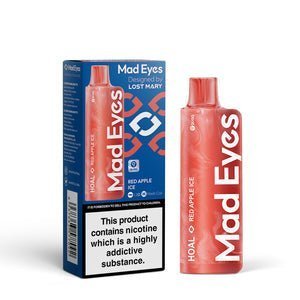 Lost Mary Mad Eyes Hoal 600 Puffs Disposable Vape Box of 10 - Wolfvapes.co.uk-Red Apple Ice