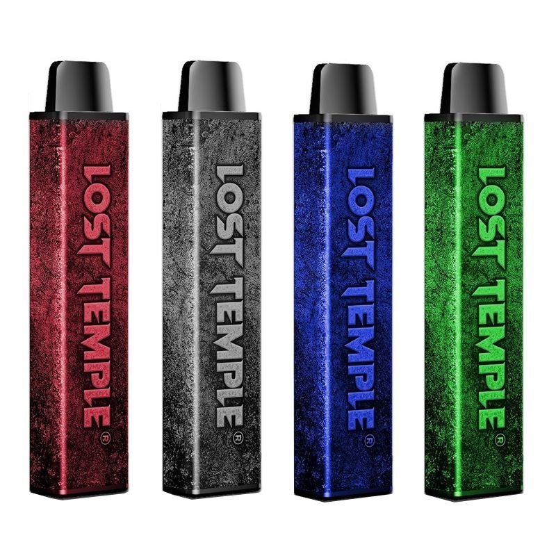 Lost Temple Disposable Vape Pod Kit & 2 x Free Replacement Pods - Wolfvapes.co.uk-Black