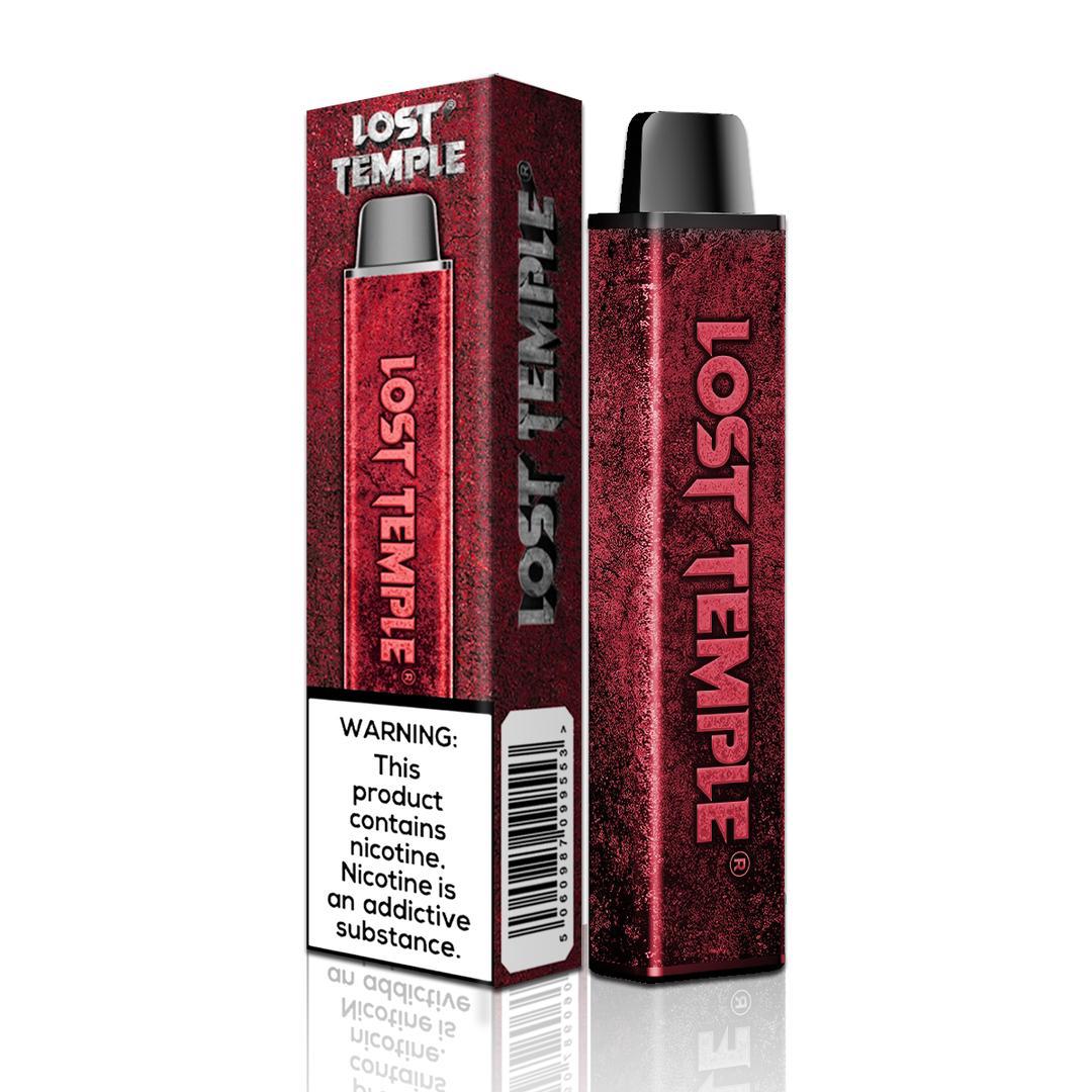 Lost Temple Disposable Vape Pod Kit & 2 x Free Replacement Pods - Wolfvapes.co.uk-Red