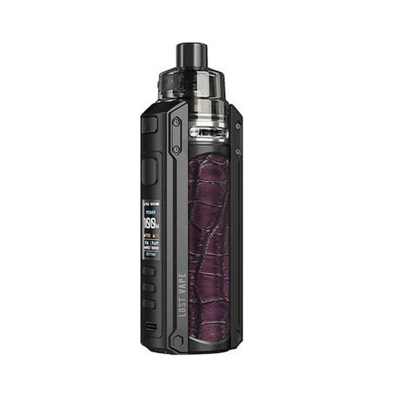 Lost Vape - Ursa Quest - Pod Kit - Wolfvapes.co.uk-Black Crocodile Leather