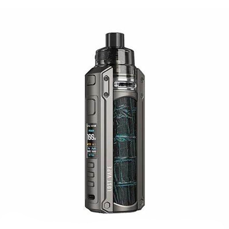 Lost Vape - Ursa Quest - Pod Kit - Wolfvapes.co.uk-Gunmetal Embossed Leather