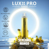 Lux Pro 10000 Puffs Disposable Vape Pod Box of 10 - Wolfvapes.co.uk-Screamo Mango