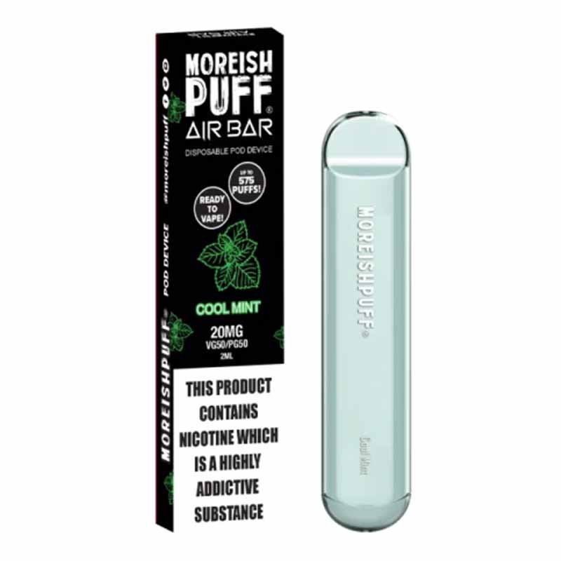 Moreish Puff Air Bar Disposable Vape Pod Kit - Wolfvapes.co.uk-Cool Mint