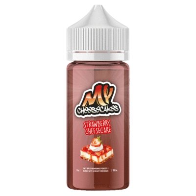 My E-Liquids Cheesecakes 100ML Shortfill - Wolfvapes.co.uk-Strawberry Cheesecake