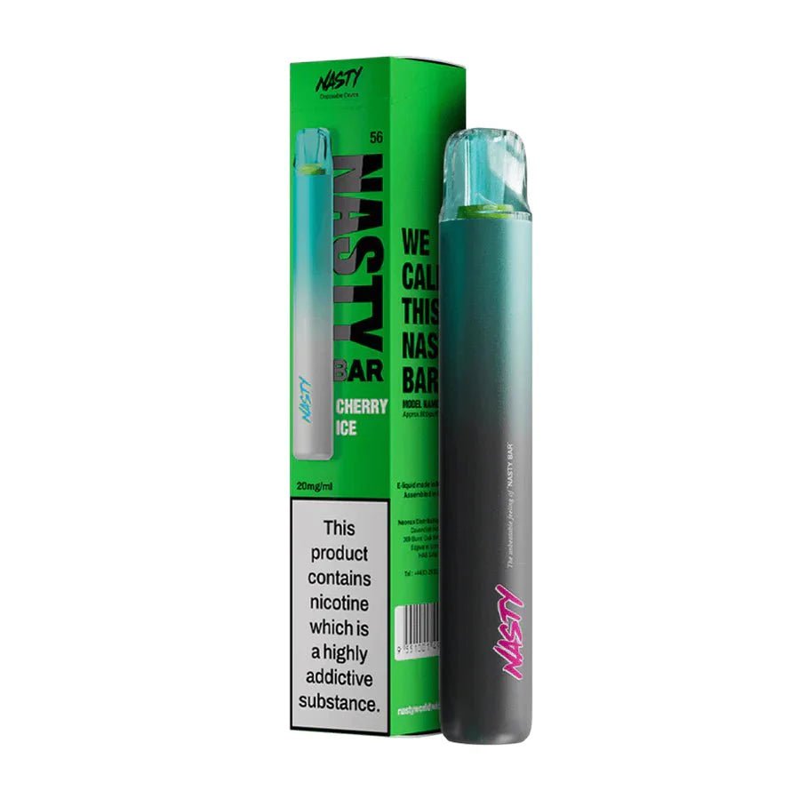 Nasty DX2 Bar 600 Puffs Disposable Vape Box of 10 - Wolfvapes.co.uk-Cherry Ice (Box of 10)