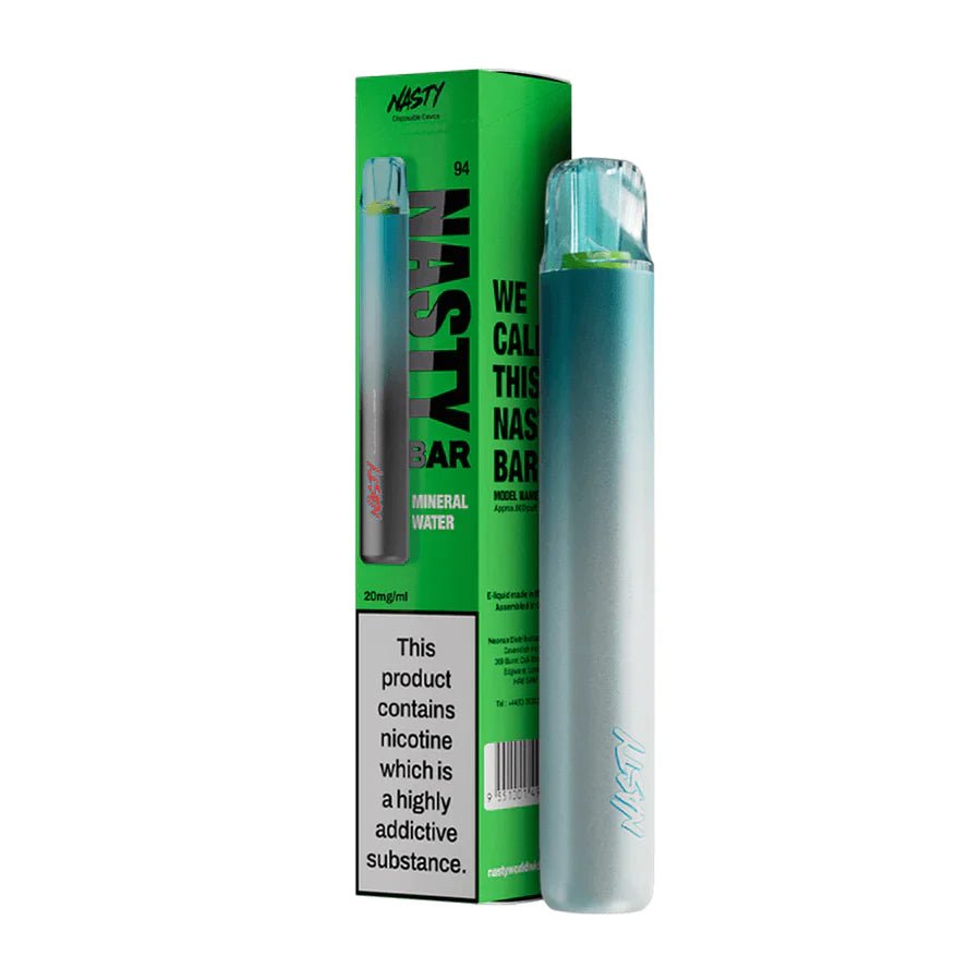 Nasty DX2 Bar 600 Puffs Disposable Vape Box of 10 - Wolfvapes.co.uk-Mineral Water (Box of 10)