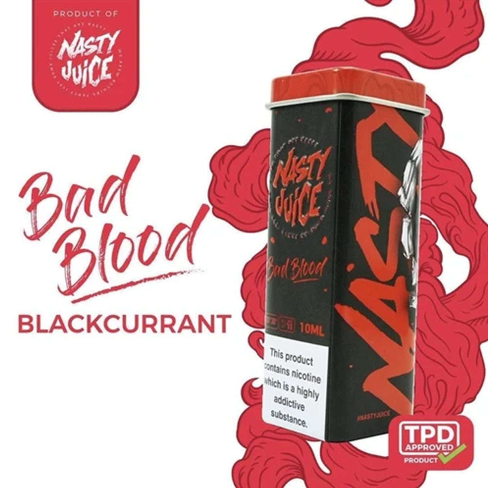 Nasty Juice Bad Blood | 10ml | Wolfvapes - Wolfvapes.co.uk-3MG X 3 PACK