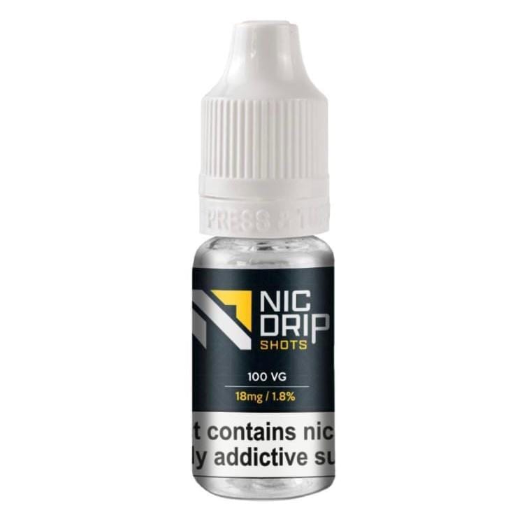 NIC DRIP - 100VG - 18MG - NICOTINE SHOT - Wolfvapes.co.uk-