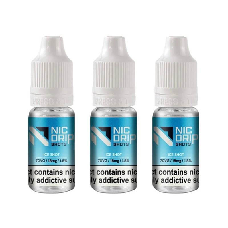 NIC DRIP - 70VG - 18MG - ICE SHOT - Wolfvapes.co.uk-