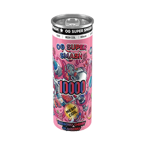 OG Super Smash 10000 Puffs Disposable Vape Pod - Box of 10 - Wolfvapes.co.uk-Blueberry Cherry Cranberry