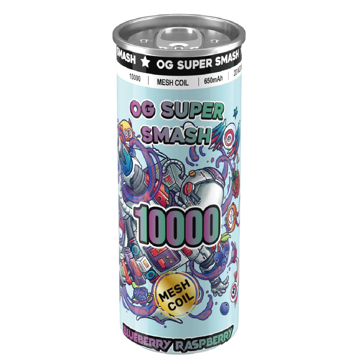 OG Super Smash 10000 Puffs Disposable Vape Pod Box of 10 - Wolfvapes.co.uk-Blueberry Raspberry