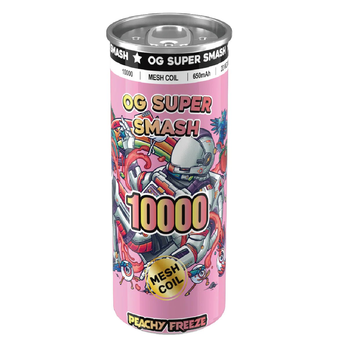 OG Super Smash 10000 Puffs Disposable Vape Pod Box of 10 - Wolfvapes.co.uk-Peach Freeze