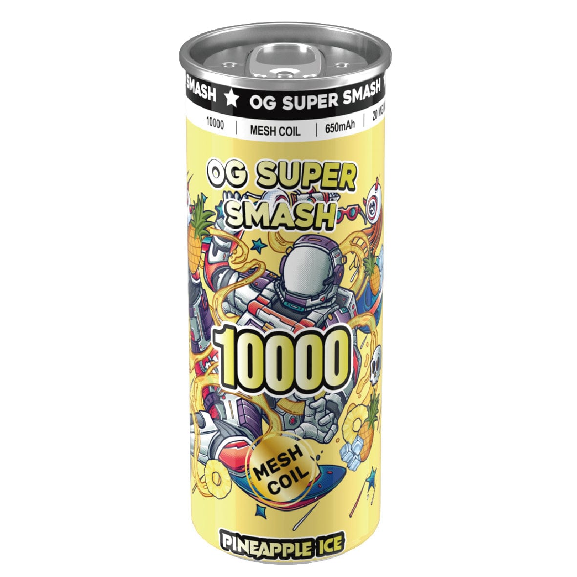 OG Super Smash 10000 Puffs Disposable Vape Pod Box of 10 - Wolfvapes.co.uk-Pineapple Ice