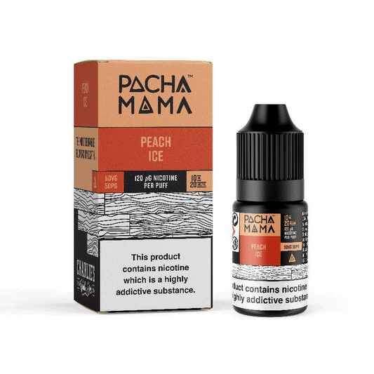 Pacha Mama Nic Salts 10ml - Box of 10 - Wolfvapes.co.uk-Peach Ice