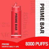 Prime Bar 8000 Disposable Vape Puff Pod Device - Wolfvapes.co.uk-Fizzy Cherry