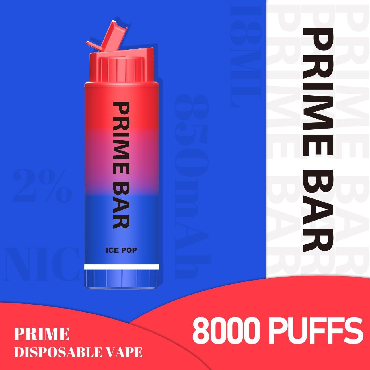 Prime Bar 8000 Disposable Vape Puff Pod Device - Wolfvapes.co.uk-Gummy Bear