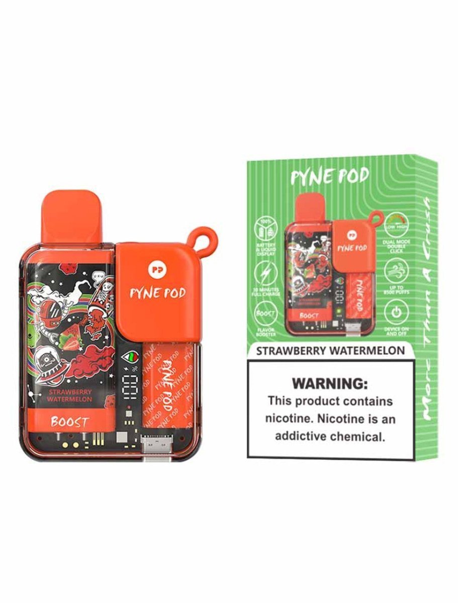 Pyne Pod Boost 8500 Puffs Disposable Vape Pod Device - Wolfvapes.co.uk-Strawberry Watermelon