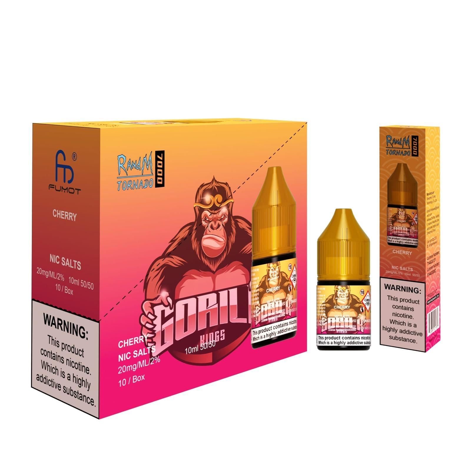 R and M 7000 Nic Salt 10ml - Box of 10 - Wolfvapes.co.uk-Cherry