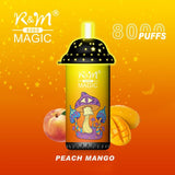 R and M Magic 8000 Disposable Vape Puff Pod Box of 10 - Wolfvapes.co.uk-Peach Mango