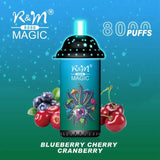 R and M Magic 8000 Disposable Vape Puff Pod Device - Wolfvapes.co.uk-Blueberry Cherry Cranberry