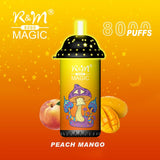 R and M Magic 8000 Disposable Vape Puff Pod Device - Wolfvapes.co.uk-Peach Mango