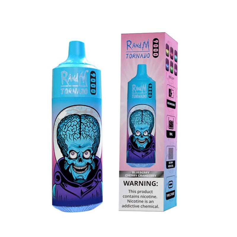 R and M Tornado 9000 Disposable Vape Pod - Wolfvapes.co.uk-Blueberry Cherry Cranberry