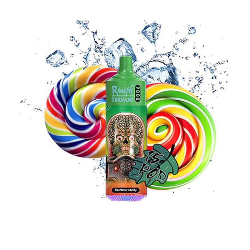 R and M Tornado 9000 Disposable Vape Pod - Wolfvapes.co.uk-Rainbow Candy