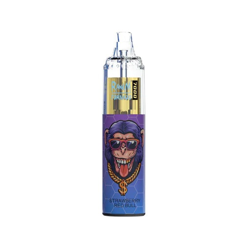 R And M Tornado Disposable Vape Pen 7000 Puffs Bar | 20 MG | Wolfvapes - Wolfvapes.co.uk-Strawberry Redbull