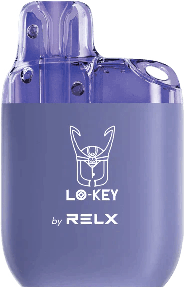 RELX Lo-key 600 Puffs Disposable Vape Pod Box of 10 - Wolfvapes.co.uk-Grape Ice