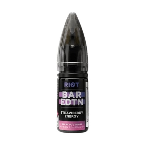 Riot Squad Bar Edition E-liquids Nic Salt 10ml- Box of 10 - Wolfvapes.co.uk-Strawberry Energy