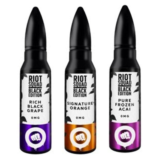 Riot Squad Black Edition Series 50ml Shortfill - Wolfvapes.co.uk-Purple Frozen Acai