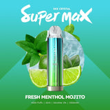 Ske Crystal Super Max 4500 Disposable Vape Pod Box of 10 - Wolfvapes.co.uk-Fresh Menthol Mojito