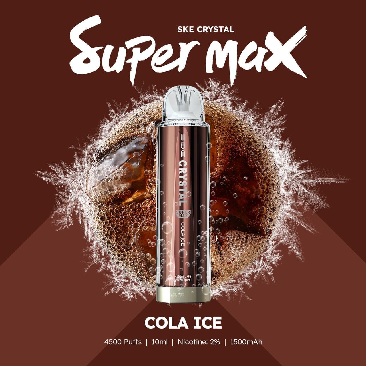 Ske Crystal Super Max 4500 Disposable Vape Puff Pod Device - Wolfvapes.co.uk-Cola Ice