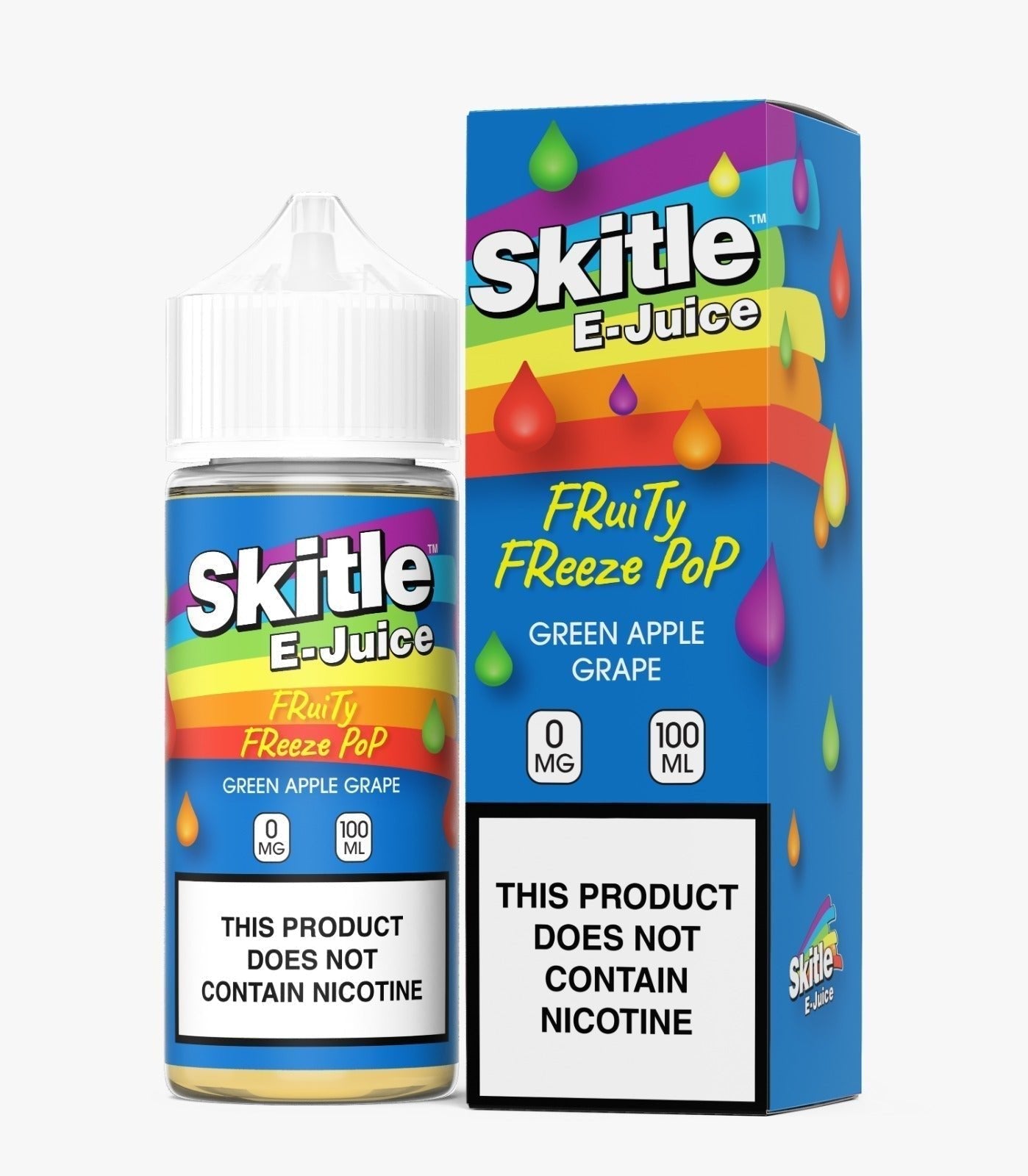 Skitles 100ml Shortfill - Wolfvapes.co.uk-Green Apple Grape