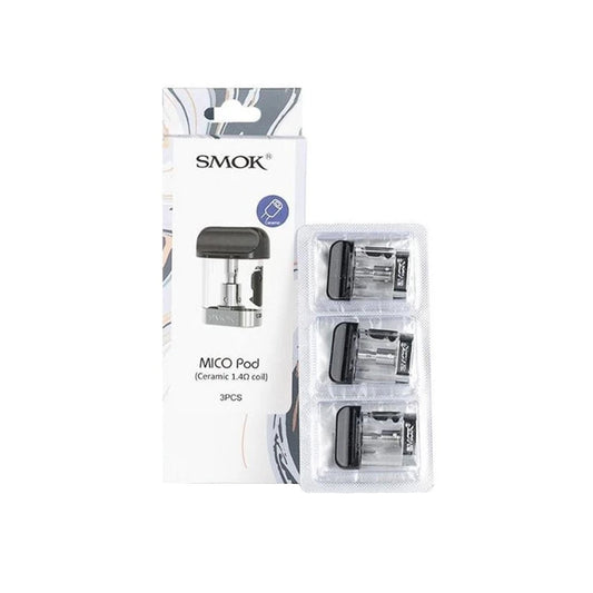 Smok Mico Pod Cartridge | 3 Pack Smok Mico Replacement Pod Cartridges | Wolfvapes - Wolfvapes.co.uk-0.8 OHM MICO MESH