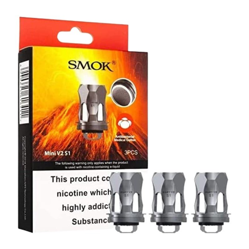 Smok Tfv-Mini V2 (TFV8 Baby V2) Coils | 3 Pack | Wolfvapes - Wolfvapes.co.uk-S1 SINGLE MESH(0.15OHM)