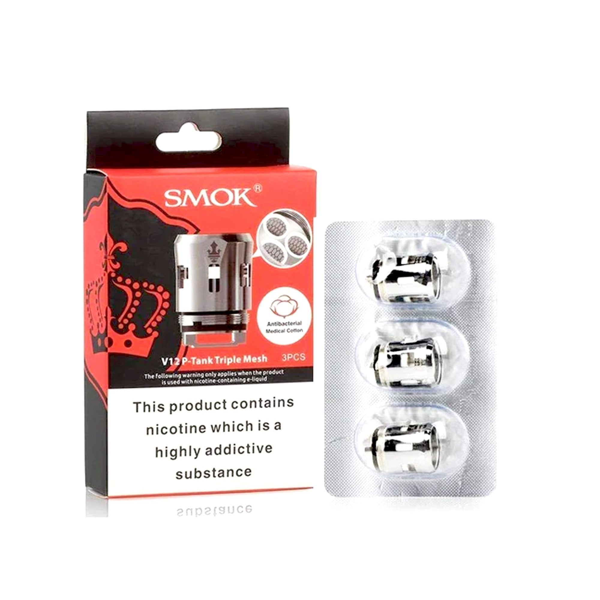 Smok TFV12 Prince Mesh Coils 0.15 Ohm | 3 Pack | Wolfvapes - Wolfvapes.co.uk-