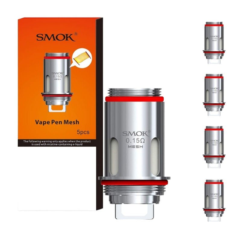 SMOK Vape Pen 22 Replacement Coil | 5 Pack | Wolfvapes - Wolfvapes.co.uk-0.15 MESH